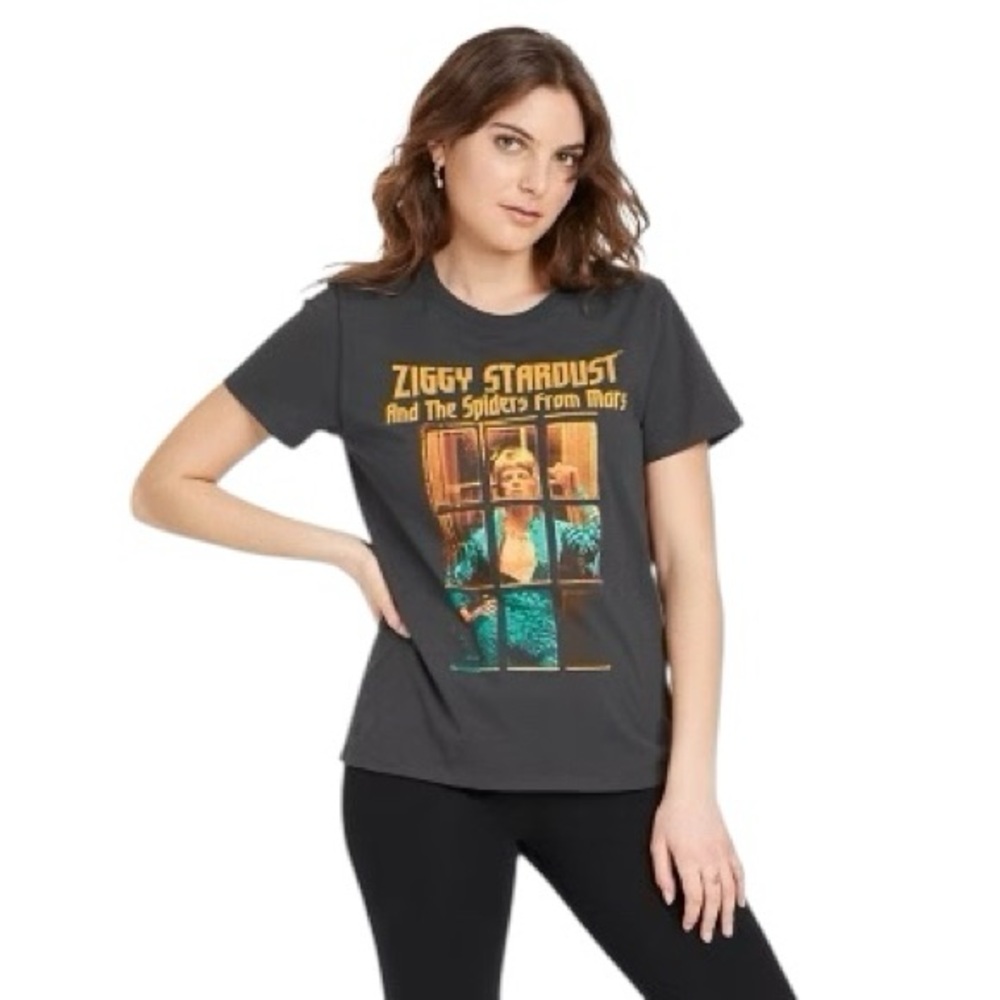Women’s David Bowie Ziggy Stardust Graphic Tee - Black Small